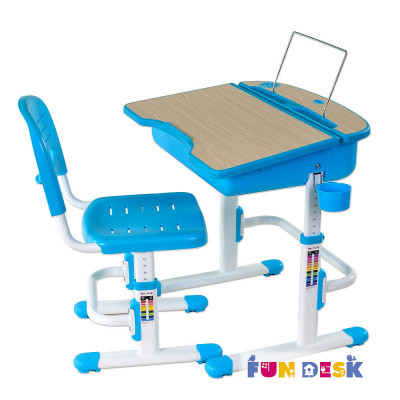 Комплект детская парта + стул Fun Desk Capri синий
